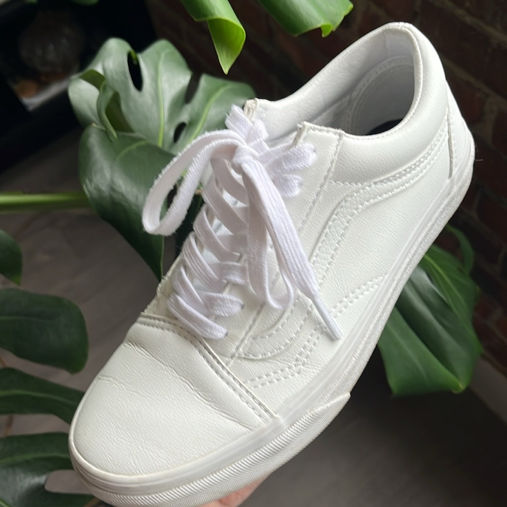 Vans Classic Old Skool - Faux Leather True White